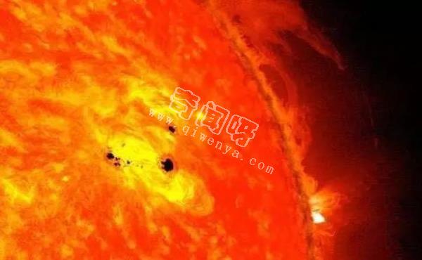 怪兽级太阳黑子，直径达10万公里，可容纳7个地球