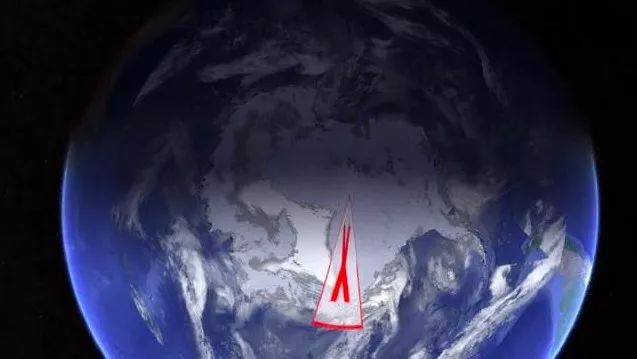 Google地球转到南极出现“巨大红色X”，网友称：地心的洞？