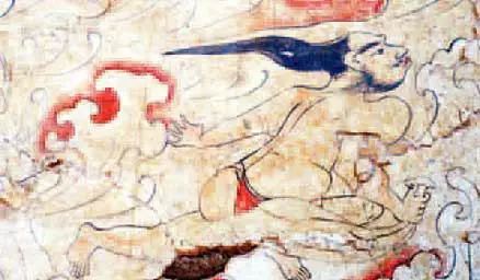 1400年历史的中国古墓里发现蓝色怪物，学者们无法解释是什么